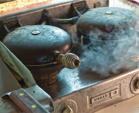 cast-iron waffle